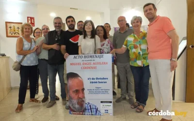 El movimiento vecinal rinde tributo al activo voluntario Miguel Ángel Aguilera en Arrabal del Sur