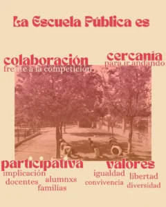 Campaña de la Asociación Vecinal de Valdeolleros para impulsar la matriculación en los centros públicos