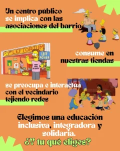 Campaña de la Asociación Vecinal de Valdeolleros para impulsar la matriculación en los centros públicos